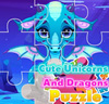 Cute Unicorns And Dragons Puzzle